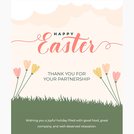 Thank You For Your Partnership Easter Business eCard